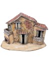 Casa napolitana con dos balcones cm 34x17,5x22 h para pesebre