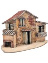Casa napolitana con dos balcones cm 34x17,5x22 h para pesebre