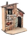 Neapolitan two-story house with chimney cm 13x9.4x14.5 h