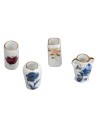 Set 4 vasi in ceramica h 2,4 cm per presepe Mondo Presepi