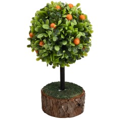 Pianta di arance con base h 12 cm per presepe Mondo Presepi