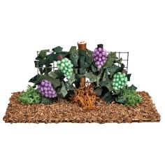 Vigneto con uva nera e bianca per presepe Mondo Presepi