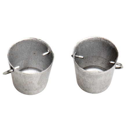 Set of 2 metal buckets ø 2 cm for nativity scene Mondo Presepi