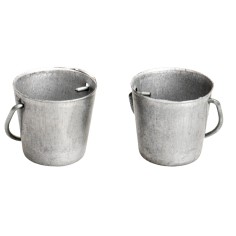 Set of 2 metal buckets ø 2 cm for nativity scene Mondo Presepi