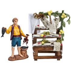 Bano con baccalà cm 8,5x4,5x14,1 h per presepe Mondo Presepi 2