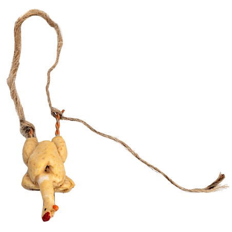 Pollo desplumado en resina para belén Mondo Presepi