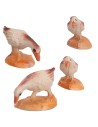 Set of 4 geese in PVC for 6-8 cm statues