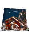 Christmas Cushion with nativity scene and working light