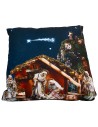 Christmas Cushion with nativity scene and working light