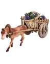 Horse with cart and baskets of lavender for nativity scene Mondo Presepi