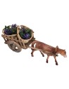 Horse with cart and baskets of lavender for nativity scene Mondo Presepi