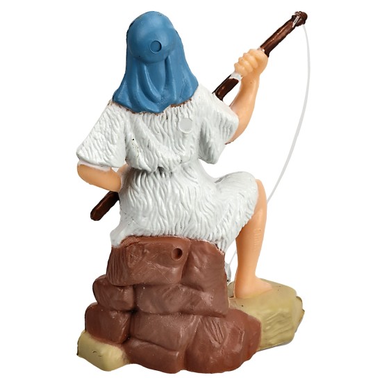 Fisherman 8 cm with rod for nativity scene Mondo Presepi