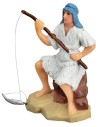 Fisherman 8 cm with rod for nativity scene Mondo Presepi
