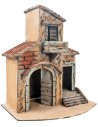 Neapolitan house with raised door cm 26.5x15.7x14.5 h.