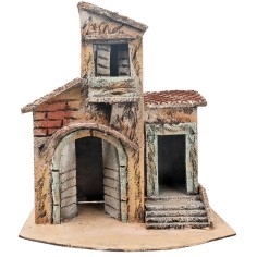 Casita napolitana con puerta elevada cm 26,5x15,7x14,5 h.