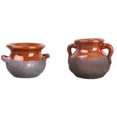 Conjunto de 2 ánforas envejecidas de 4-5 cm para belén Mundo Pesebres