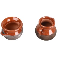 Set of 2 aged amphoras 4-5 cm for Nativity scene Mondo Presepi 2