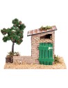 Giardino con ripostiglio e melo cm 17,5x8,5x13 h