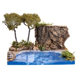 Marine setting with vegetation cm 19x14.5x13 h
