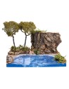 Ambientazione marina con vegetazione cm 19x14,5x13 h
