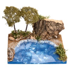 Ambientazione marina con vegetazione cm 19x14,5x13 h 2
