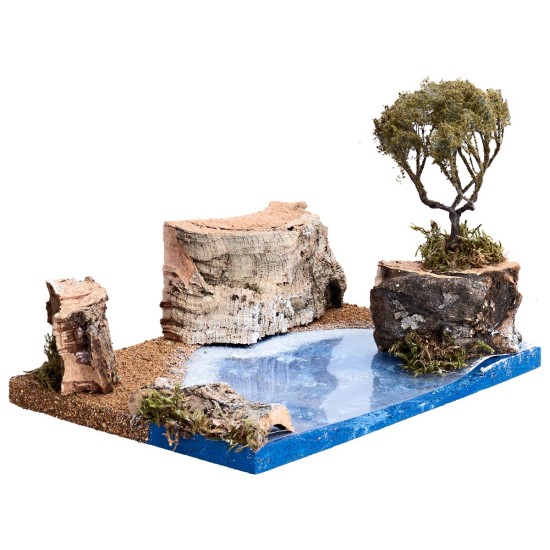 Paisaje marino con islote cm 19x14,5x13 h para belén Mundo