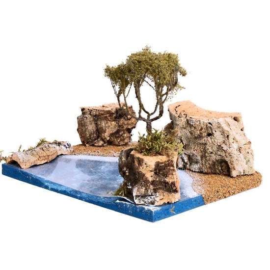 Paisaje marino con islote cm 19x14,5x13 h para belén Mundo