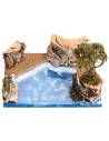 Paesaggio marino con isolotto cm 19x14,5x13 h per presepe Mondo