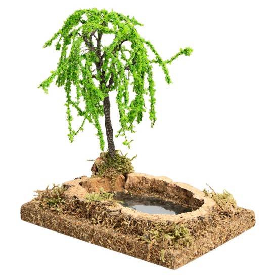 Estanque efecto profundidad con planta cm 12,5x8,5x14 h