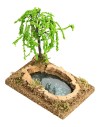 Estanque efecto profundidad con planta cm 12,5x8,5x14 h