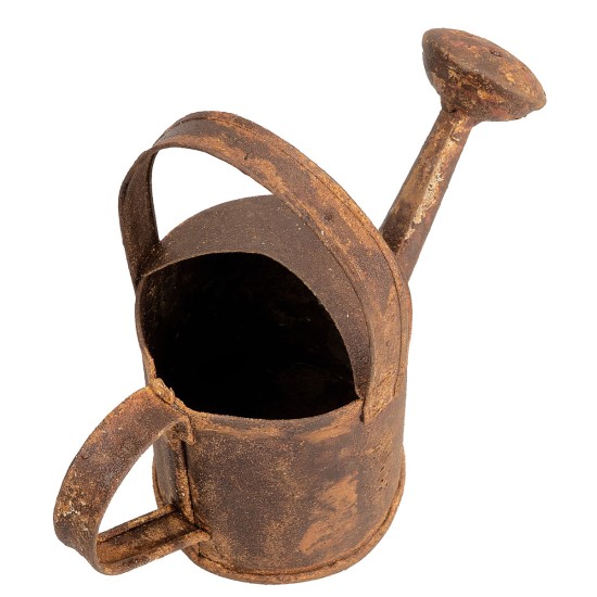 Rusty metal watering can cm 9.7x7.8 h for nativity scene