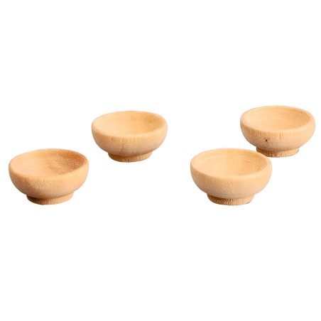 Conjunto de 4 cuencos de madera ø 1,5 cm para belén Mondo Presepi