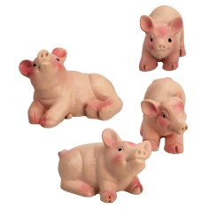 Set of 4 pigs 2.8 cm for nativity scene Mondo Presepi