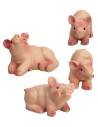 Set 4 maiali 2,8 cm per presepe Mondo Presepi