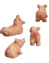 Set of 4 pigs 2.8 cm for nativity scene Mondo Presepi
