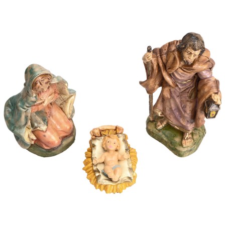 Set Natività 3 pezzi 10 cm Euromarchi per presepe Mondo Presepi