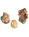 Set Natività 3 pezzi 10 cm Euromarchi per presepe Mondo Presepi