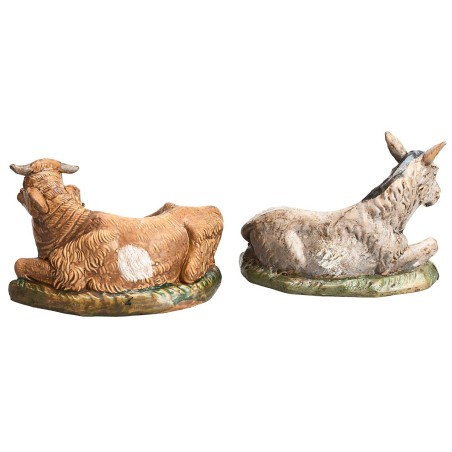 Set bue y asno Lux para estatuas h 10 cm Euromarchi