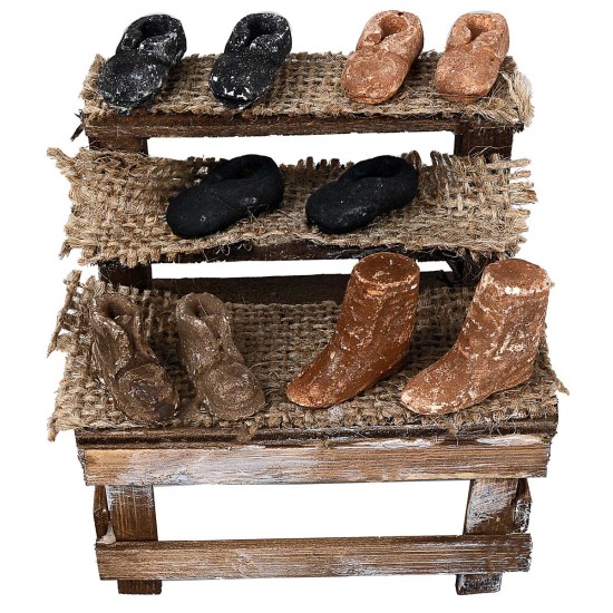 Puesto de madera del zapatero cm 9x5x11 h para belén Mundo