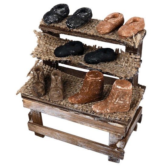Wooden shoemaker's stall cm 9x5x11 h for Mondo nativity scene