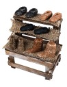 Puesto de madera del zapatero cm 9x5x11 h