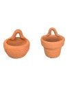 Set of 2 vases with hooks