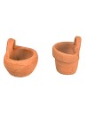 Set of 2 vases with hooks