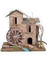 Casa con mulino ad acqua funzionante cm 25x16x22,3 h