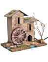 Casa con molino de agua funcionando cm 25x16x22,3 h para