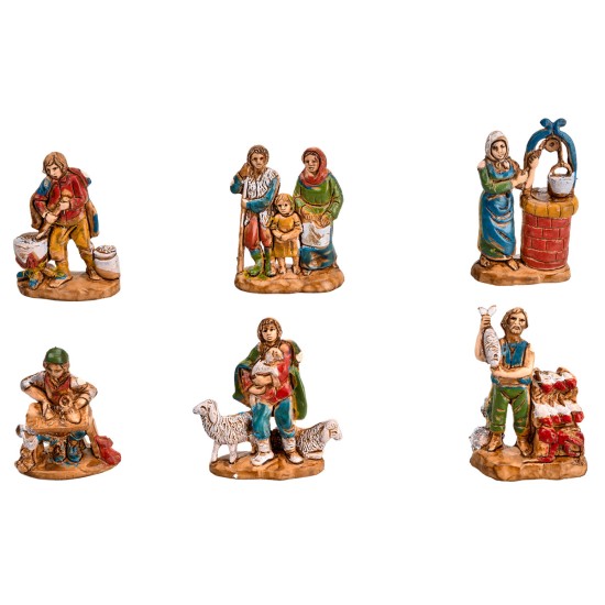 Set of 6 figurines 3,5 cm Euromarchi