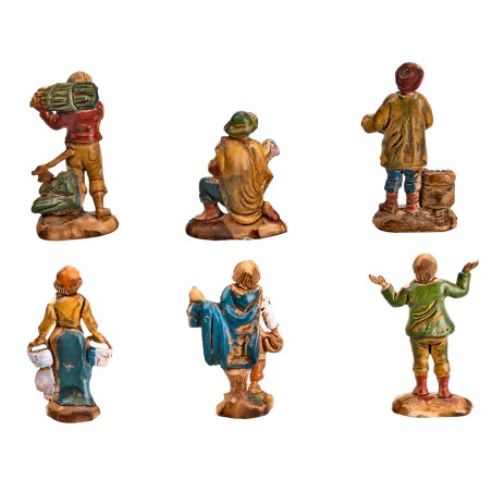copy of Set 6 statue Euromarchi 4 cm per presepe Mondo Presepi