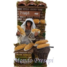 Vendedor de pan en movimiento Mundo Pesebres