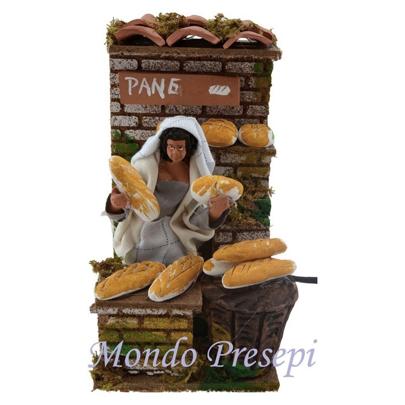 Venditore di pane in movimeto Mondo Presepi