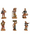 Set 6 statuine Euromarchi 4 cm per presepe Mondo Presepi